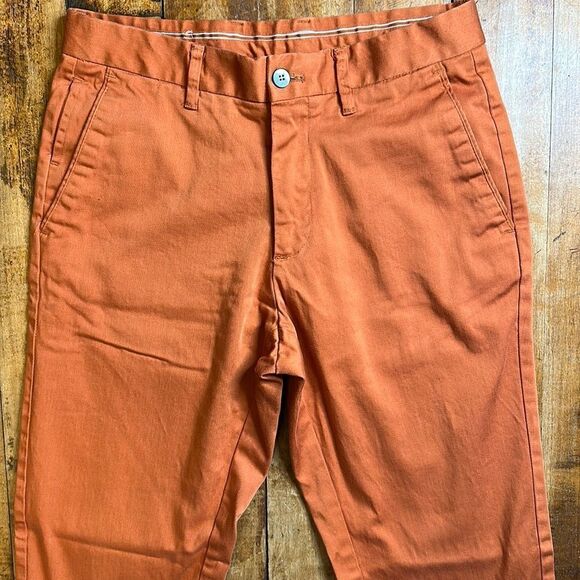 Zara Pants Mens size 29 copper orange trouser slacks business office Formal - Picture 4 of 8